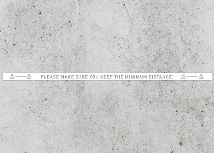 Adesivo per pavimenti 150 x 5 cm | Icon »Please make sure you keep the minimum distance«